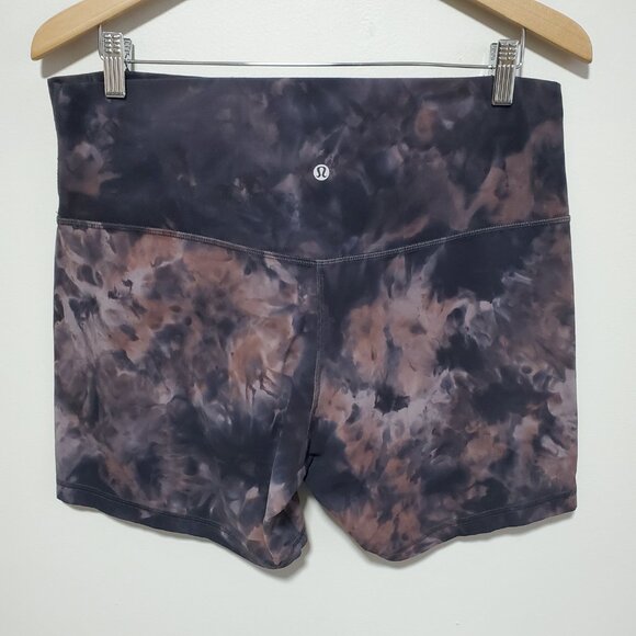 LULULEMON Align Bike Short 6" Diamond Dye Graphite Grey Pink Pastel Women's 14 - Picture 5 of 12